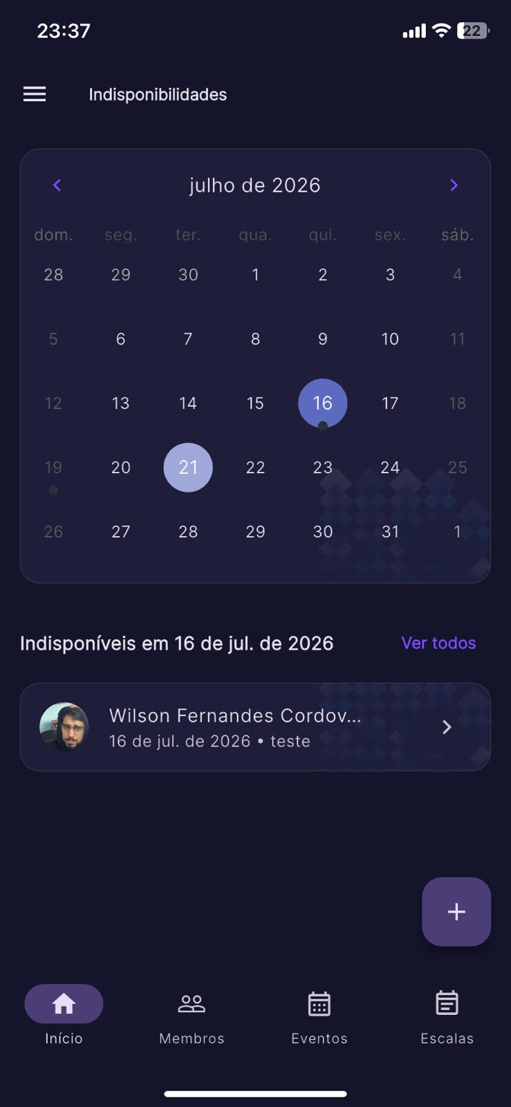 Indisponibilidades