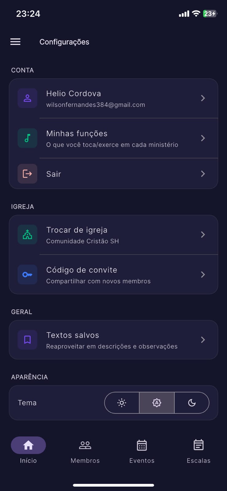 Configurações